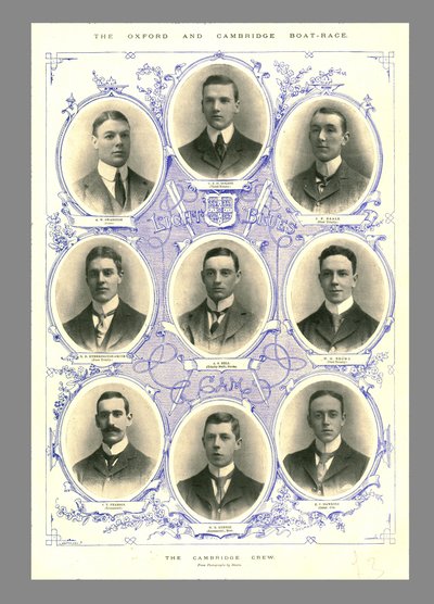 Cambridge Crew, Oxford og Cambridge Boat Race, 1898. af Hills and Saunders