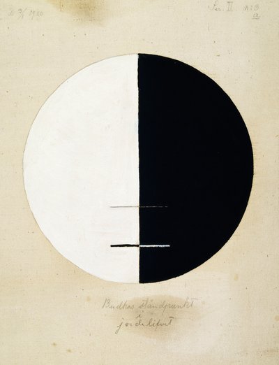 Buddhas standpunkt i det jordiske liv, nr. 3a, 1920. af Hilma af Klint