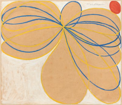 Gruppe V, The Seven-Pointed Star, nr. 1 WUSSeven-Pointed Star Series, 1908. af Hilma af Klint