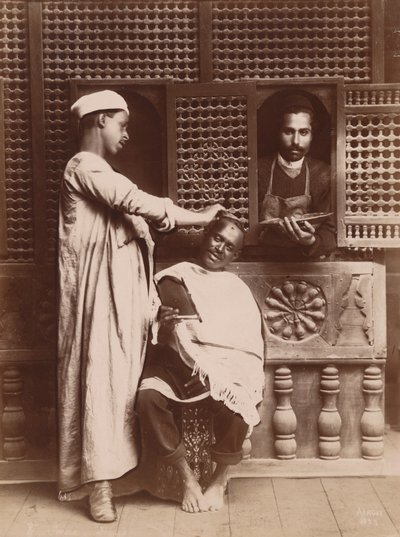 Barber på arbejde af Hippolyte Arnoux