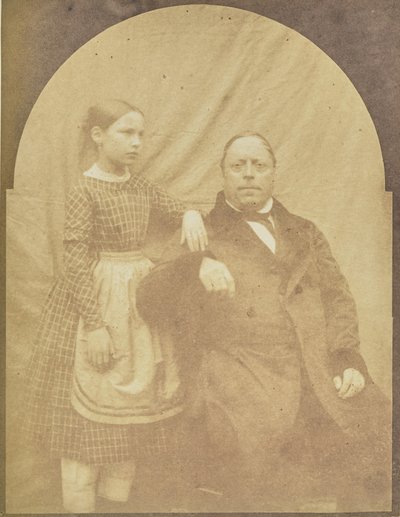 [Portræt af en mand og en pige] af Hippolyte Bayard