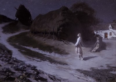 Den unge Pastoure (Joan of Arc), Salon 1884 (olie på lærred) af Hippolyte Berteaux