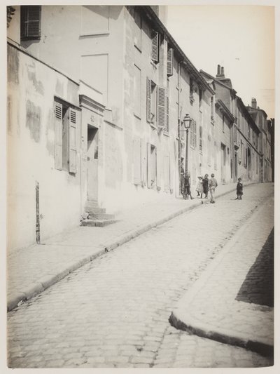 En gade i Montmartre, Paris, ca. 1890 (foto) af Hippolyte Blancard