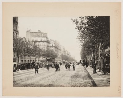 En gade i Montmartre, Paris, ca. 1890 (foto) af Hippolyte Blancard