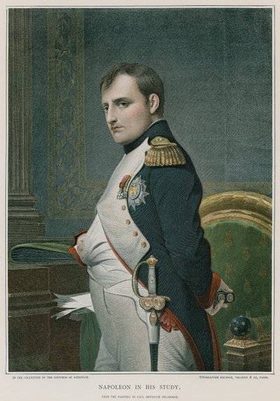 Napoleon i sit arbejdsværelse af Hippolyte Delaroche