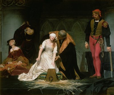 Henrettelsen af Lady Jane Grey, 1833 af Hippolyte Delaroche