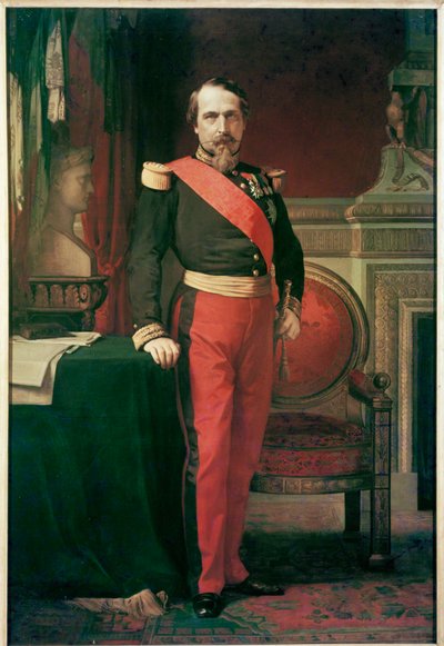 Napoleon III, kejser (maleri på lærred) af Hippolyte Flandrin