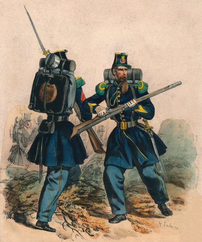 Chasseurs A Pied, midten af slutningen af det 19. århundrede. af Hippolyte Lalaisse