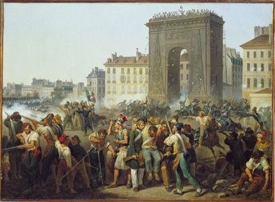 Kampe ved byporten i St. Denis 28. juli ... af Hippolyte Lecomte