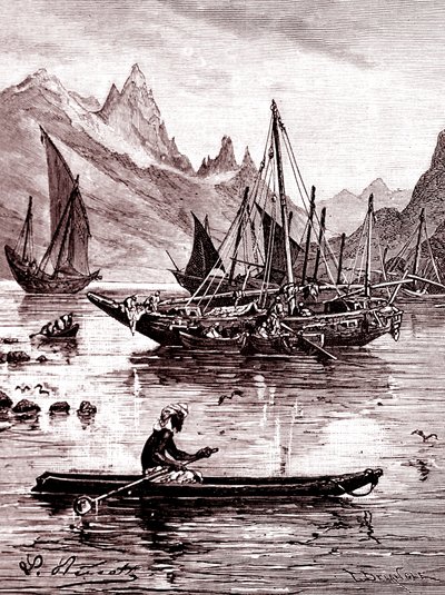 Det Røde Hav ( Egyptens side ) af Hippolyte Leon Benett