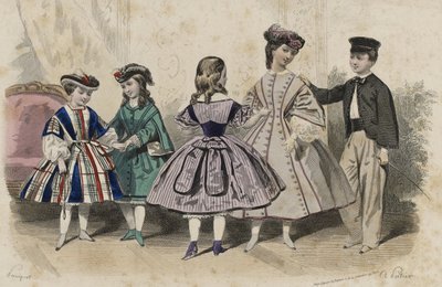 Uden titel, april 1861 (håndkoloreret gravering) af Hippolyte Louis Pauquet
