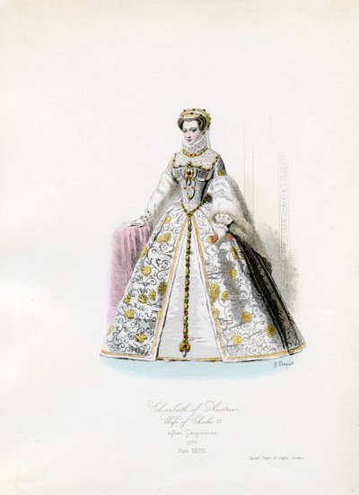 Elisabeth af Østrig af Hippolyte Louis and Polydore Pauquet