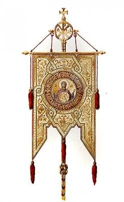 Design til et kirkebanner af Hippolyte Monighetti