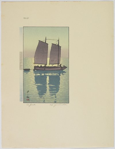 A Junk, Plade nr. 4, slutningen af det 19.-midten af det 20. århundrede af Hiroshi Yoshida