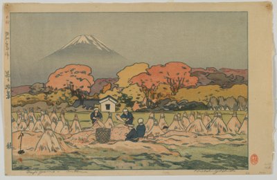 Mt.Fuji - outs m, kalligrafi Ella af Hiroshi Yoshida