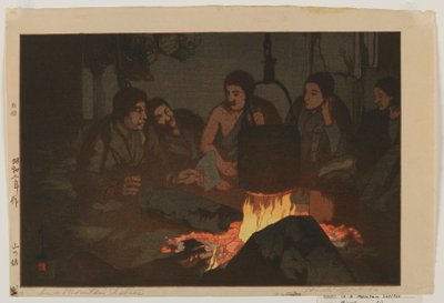 I en Mountain Shelter, Showa-æra af Hiroshi Yoshida
