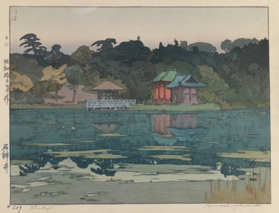 Sakujii (træbloktryk på papir) af Hiroshi Yoshida