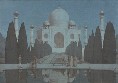 Taj Mahal om natten, nr. 6 af Hiroshi Yoshida