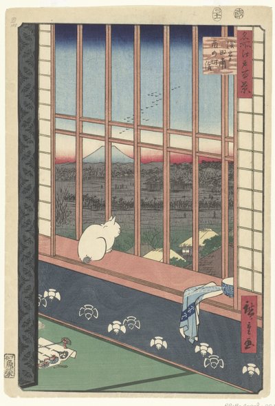 Asakusa rismarker og Torinomachi festival af Hiroshige (I) , Utagawa