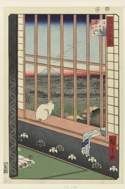 Asakusa rismarker og Torinomachi festival af Hiroshige (I) , Utagawa