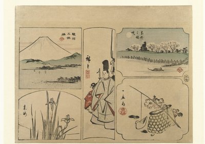 Indsæt blandet Wisteria af Hiroshige (I) , Utagawa