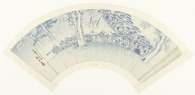 Skitse af at beundre blomstringen gennem lysthusene Seiro hanami ryakuzu (titel på objekt) af Hiroshige (I) , Utagawa