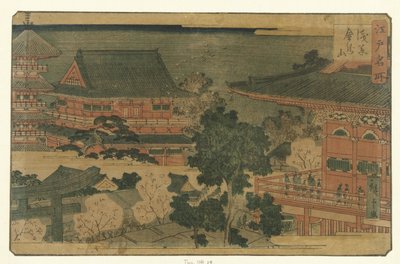 De Kinryuzan Tempel Te Asakusa Asakusa Kinryuzan Bellow m de paazen i edo Edo meisho af Hiroshige (II) , Utagawa