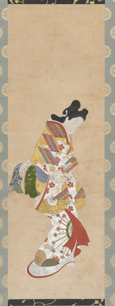 Stående kvindefigur, 1700-tallet. af Hishikawa Morofusa
