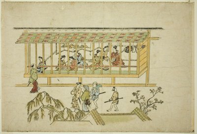 A House of Courtesans, fra serien "The Appearance of Yoshiwara (Yoshiwara no tei)" af Hishikawa Moronobu