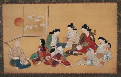 Musikalsk selskab af Hishikawa Moronobu
