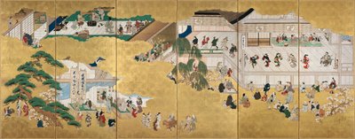 Scener fra Nakamura Kabuki-teatret af Hishikawa Moronobu