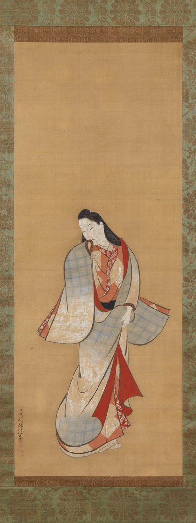 Stehende Schönheit af Hishikawa Moronobu