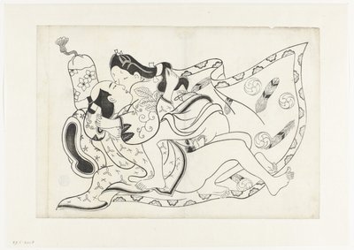 Erotisk show af Hishikawa Moroshige (attributed to)