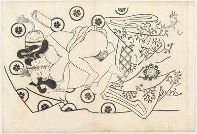 Erotisk show af Hishikawa Moroshige (attributed to)