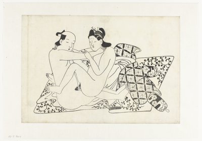 Erotisk show af Hishikawa Moroshige (attributed to)
