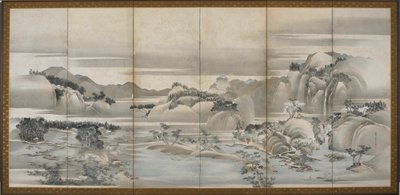 Landskaber af de fire årstider: Forår og sommer, Edo-periode, slutningen af det 18.-begyndelsen af det 19. århundrede. af Hishikawa Sori