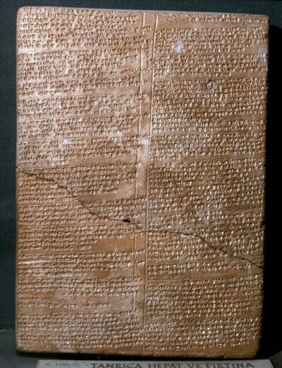 GAMMEL ORIENTAL KUNST (hittitisk): Kileskrifttavle på hittittisk sprog. Ba... af Hittite