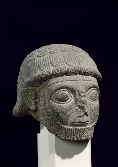 Hoved af en gud, fra Barak i Tyrkiet, 18.-17. århundrede f.Kr af Hittite