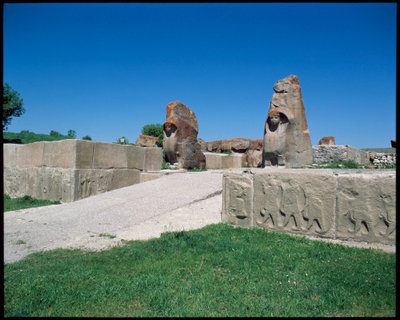 Udsigt over Sfinxens port af Hittite Hittite