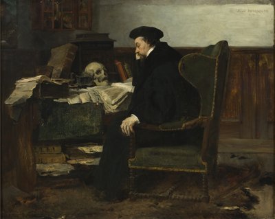 Absorberet i hans Studier, 1874 af Hjalmer Eilif Emanuel Peterssen