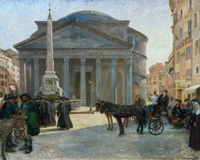 Fra Pantheon-pladsen i Rom af Hjalmer Eilif Emanuel Peterssen