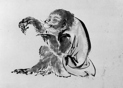 Abe og bi, 1800-tallet. af Hokusai School.