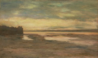 Aften på Themsen, ca. 1876. af Homer Dodge Martin