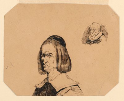 Hoveder af to mænd, i stil med Frans Hals af Homer Dodge Martin