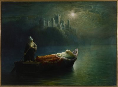Elaines død, 1877 af Homer Watson