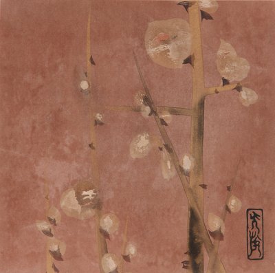 Blommeblomster, Edo-periode, slutningen af det 16.-begyndelsen af det 17. århundrede. af Hon