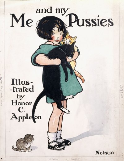 Et forsidedesign til Mig og mine Pussies af Honor Charlotte Appleton