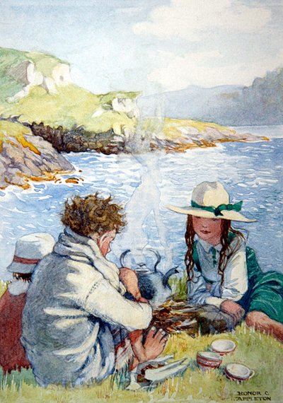 Sommer (akvarel på papir) af Honor Charlotte Appleton
