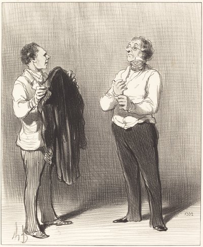(Tjeneren) - Monsieur ville gøre det godt... af Honoré Daumier