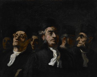 Et møde mellem advokater af Honoré Daumier